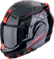 Scorpion EXO-Tech Evo Traveller, modular helmet , color: Black/Grey/Red , size: XL