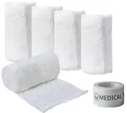 Sterile Krinkle Kerlix Type Gauze Bandage Rolls [Pack of 5] Highly Absorbent ...