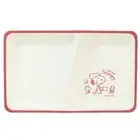 Snoopy Peanuts Chef Antibacterial Red Square Plate Divider Microwave Safe New