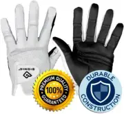 New Bionic RelaxGrip 2.0 Golf Men's Glove Durable Black Palm 2-3 Day Ship