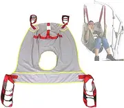 Lifting Aid Commode Sling, Full Body Patient Lift Sling, Patient Lifter, Toilet Bath Shower Aids Lifting Cushion, Bariatric Handicap Lift, Elderly Sitting Transfer Belt,XL
