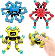 ASIOWELY Transformable Fidget Spinner Toys for Kids and Adults,3 PCS Finger Sensory Toy for Teens with Autism ADHD Anxiety Relief,Birthdays Gifts Party Favors for Boys Girl Travel Stocking Stuffers