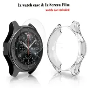 Tempered Glass Screen Protector Guard Saver + Case for Samsung Galaxy Watch 46mm