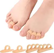 Brace Toe Straighteners - 8 Pcs Toe Support Pads Cushion - Realign, Crooked, Curled, Claw, Hammer Toes (Colour of skin, One size)