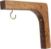 2Pcs Wooden Plant Hanging Hook Wall Bracket for Decor for Lanterns Planters Wind Chimes Holiday Decorations Strong Load Bearing Capacity Rustic Style