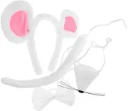 LOORGVEL 1 Set Adorable Mouse Ears Headband Set with Bow Tie and Tail Costume for Plush Accessory for Halloween Parties Dress Up Events and Cosplay Fun