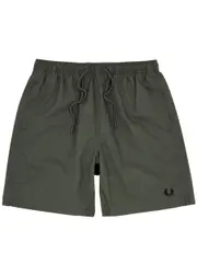 Fred Perry Logo-embroidered Shell Swim Shorts - Khaki XXL