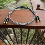 4 Ft. Audiophile Interconnect Cables Gold Neutrik Rean RCA Phono Connectors