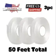 Transparent Double - Side Tape 3 Pc Strong Adhesive Clear Tone Free Shipping