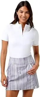 [TRAVISMATHEW] Women's Sunfire Zip Short Sleeve Polo
