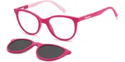 Polaroid PLD 8051/CS Polarized with Clip-on 35J/M9 Kids' Glasses Pink Size 47 - Private Health Rebate - Blue Light Block Available