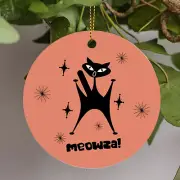 Mid Century Cat, Modern Cat,Modern Atomic Cat,Retro Cat, Meowza, Ornament