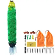 Electric Fence Netting, 0.88 x 49.98 m, PE Net Fencing with Posts & Double-Spiked Stakes, Utility Portable Mesh for Goats, Sheep, Lambs, Deer, Hogs, Dogs, Used in Backyards, Farms, and