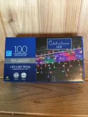 Multi-ICICLE STYLE 100 count String Christmas Lights 6ft Celebrations LED