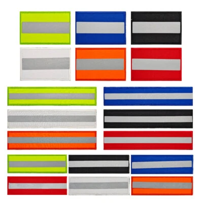Reflective Safety Stripe Patch with Hook & Loop for Runners Cyclists Visibility