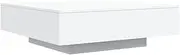 vidaXL White Coffee Table - Modern Engineered Wood Square Side/End/Sofa Table for Living Room/Office, 100x100x31 cm, Multi-Use