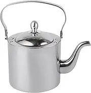 WEKADRIN Stovetop Safe Teapot with Removable Infuser Stainless Steel Kettle for Loose Leaf Blooming Teas Stylish Design for Home Office Use