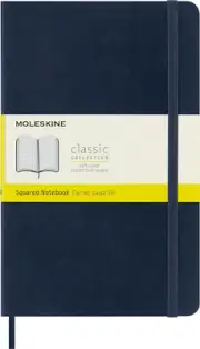 QP617B20 - Classic Soft Cover Notebook - Grid - Large - Sapphire Blue