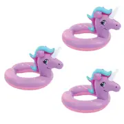 3x Airtime PVC Unicorn Split Swim Ring Outdoor Camping Pool Float Toy 51cm Pink