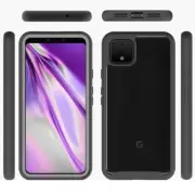 for Google Pixel 4 Shockproof Heavy Duty Bumper Case CLEAR/BLACK