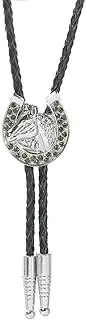 [ZGHQHCDRH] Polo Ties, Creative U-Shaped Horse Head Embossed Men'S Bolo Tie Necktie - Costume AmericanWestern Cowboy Shoestring Necktie,