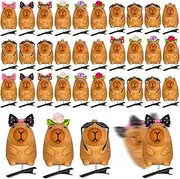 [JMZYJZH] 24 Pcs Capybara Clips for Hair, Cute Capybara Hair Clip, Festival Rave Sprouts for Womens Party Props Gift