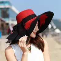 在飛比找樂天市場購物網優惠-草帽漁夫帽女夏天沙灘遮陽防曬可折疊海邊太陽帽子出游大草帽大沿