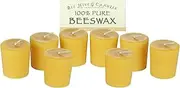 Bee Hive Candles 100% Pure Beeswax Votive Candles - 15 Hour (8 Pack, Natural)
