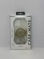 Case Matte Golden Glitter Clear for iPhone 15 Plus compatible with MegSafe