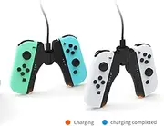 Dobe - Charging Dock Compatible with Nintendo Switch for Joy Con & OLED Model Controller with Lamppost LED Indication, Charger Stand Station with Charging Cable (TNS-1180)