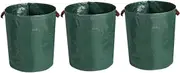 CANIGHT 3Pcs Durable Household Folding Garbage Bags for Garden Leaves Waste Strong Material Versatile Storage for Grass Clippings Straw More for Outdoor Use