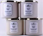 QTY 4 x Bath & Body Works VANILLA BEAN 3 Wick 14.5Oz Scented Candle Lot