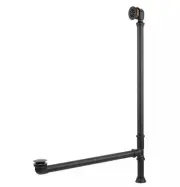 Black 1-1/2" Tub Drain w/ Ball Swivel Overflow 30" 24" Drain 6" Tailpiece