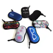 Glasses Case with Carabiner, Portable Neoprene Zipper Sunglasses Soft Case
