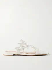 [Gianvito Rossi] Gianvito Rossi - Flavia Leather Sandals - White - IT42 IT 42 White