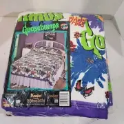 Goosebumps Twin Full Size Blanket Slappy Mummy Curly Cuddles Vintage New In Bag