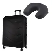 Pierre Cardin PC3249CV 54cm CABIN Black Hard Shell Case + BONUS Travel Pillow LC400