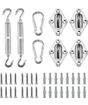 Sun Shade Sail Hardware Kit 6 Inch for Rectangle & Triangle Shade Sail Instal...