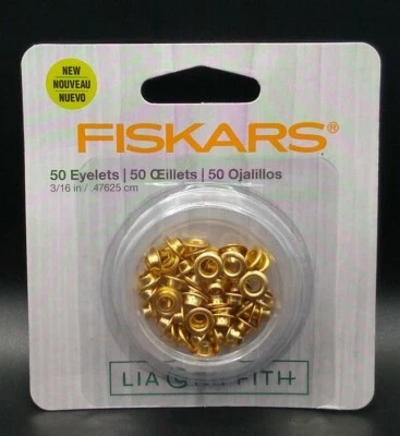 Fiskars Lia Griffith Eyelets Gold 197700-1003 50 Eyelets