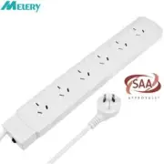 Melery AU Outlets Power Strip Surge Protector Sockets 1m Cord for Home Office~