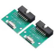2pcs FFC FPC Connector Board 14 Pin Double Row Right Angel DC3 Male Pin Header