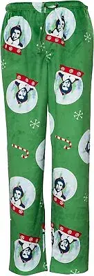 Unisex Adult Buddy the Elf Snowflakes Candy Cane Christmas Green Lounge Pants