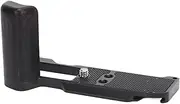 Ebony Hand Grip L Bracket Holder for Fuji X M5, Camera L Shape Bracket Handle Built in for Arca Quick Release Plate & 1/4 Screw Hole, Vertical Handle Hand Grip