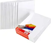 Assorted Size Paint Canvas Panels (10 Pack) for Acrylic Painting & Oil Art, Primed 100% Cotton Boards, Acid-Free for Professional Artists, Hobby Painters, Kids & Beginners (10×10cm)