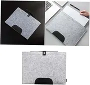 LAPYAPPE Felt Document Carrier Bag Lightweight Portable File Organizer for Office School Stylish Expanding Handbag Capacity Pouch Light Grey