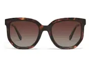 QUAY Women's Coffee-Run NO-NS-1678 Tortoise / Brown Polarized Sunglasses