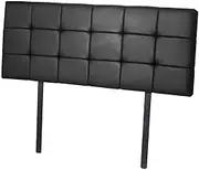 PU Leather Queen Bed Deluxe Headboard BedHead - Black