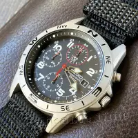 在飛比找Yahoo!奇摩拍賣優惠-【SEIKO Chronograph】三眼計時賽車帆布錶SN