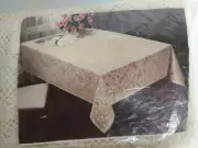 NWT Vintage Mayfair Georgetown Lace Tablecloth Natural OVAL Shape
