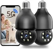Wireless Security Cameras Outdoor, 5G & 2.4G WiFi Security Cameras for Outside Home Security, AI Human Detection, Two-Way Talk, Color Night Vision,
